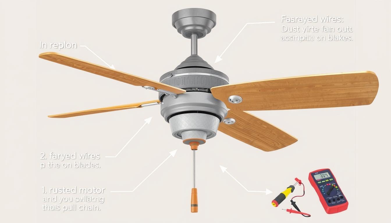 What are some of the most common problems found within ceiling fan motors?