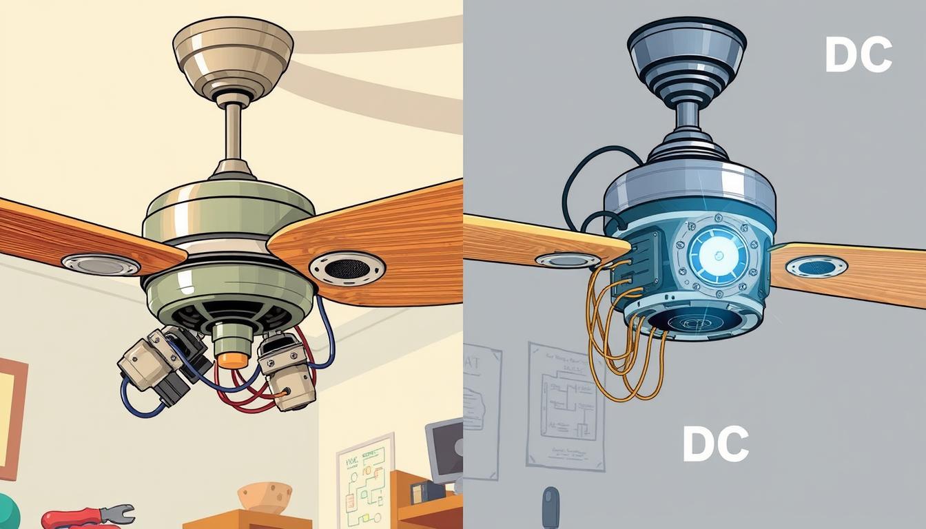 How do I convert an AC ceiling fan to a DC ceiling fan?